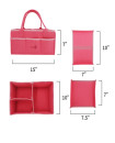 PINK Baby Diaper Caddy Organizer Nursery use Foldable Lightweight Portable Storage Baby Shower Gift Travel Tote Car